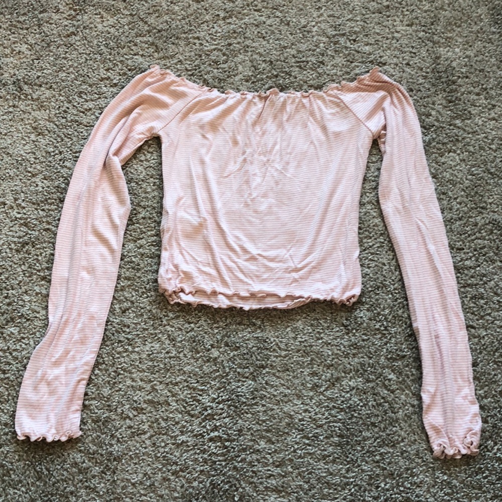 *SOLD* NEW Forever 21 Striped Off the Shoulder Crop Top - Picture 5 of 5